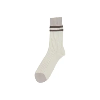 Brunello Cucinelli Mid Calf Socks Men's 1 Pack Light Umber