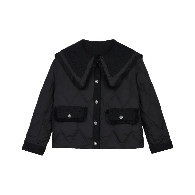 PAZZO Loose Fit Versatile Chanel Inspired Down Jacket Women's-2