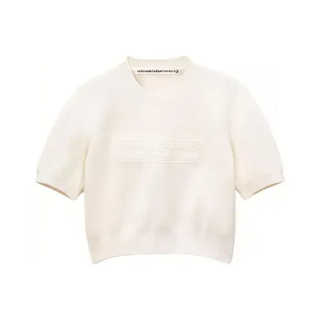 Alexander Wang Logo Detailed Cropped Top