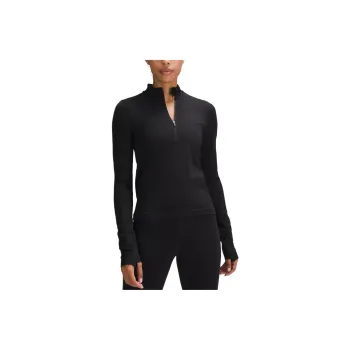 Lululemon Merino Wool-Blend Base Layer Half Zip Shirt Women's