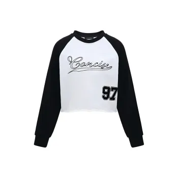 CONCISE WHITE SS24 Sweatshirt Women's Heather Gray/Black