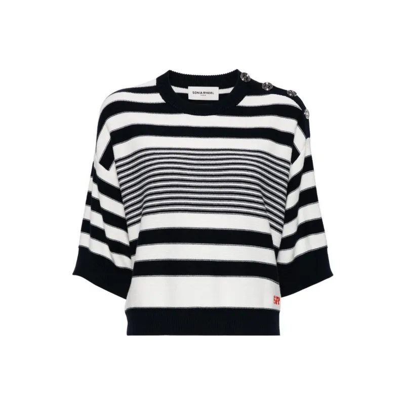 Sonia Rykiel Striped Cotton Sweater-0