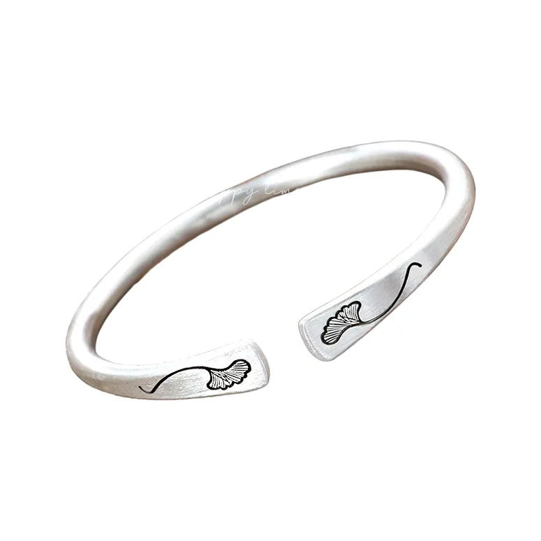 HAOYINFANG 999 Fine Silver Sterling Silver Bracelets Women's-0