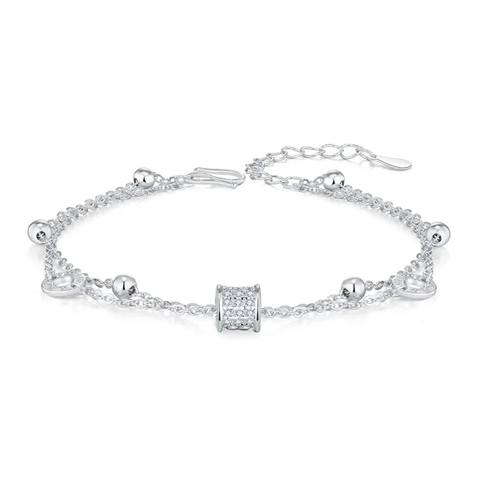 CHINA GOLD 999 Fine Silver Pure Silver Bracelets Women's-0