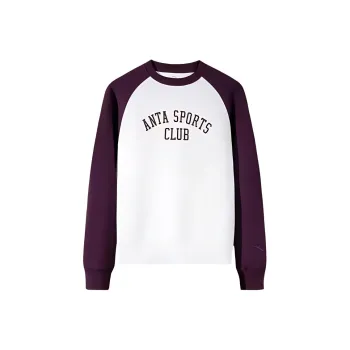 Anta Life Collection Sweatshirt Women's Ivory White/Plum Purple