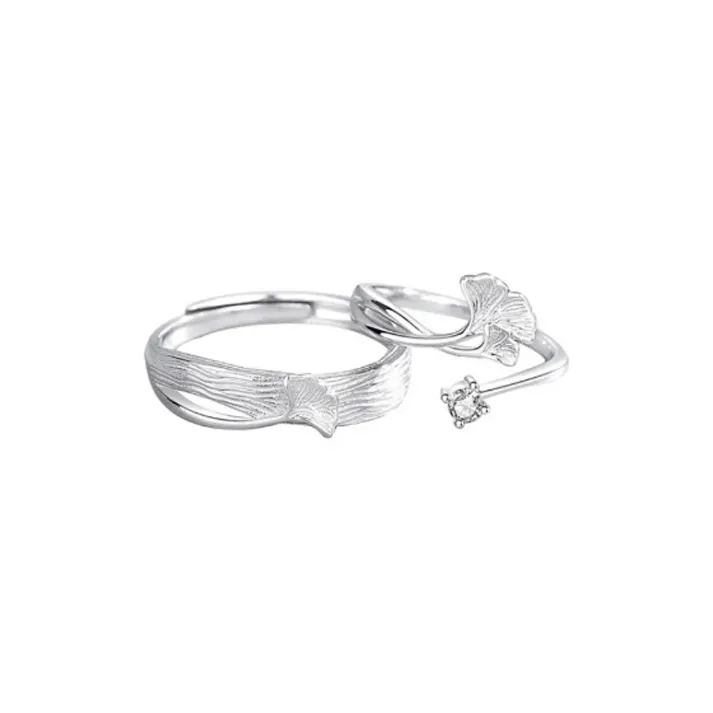 Old Qingyun Silver Building S990 Silver Rings Unisex-0