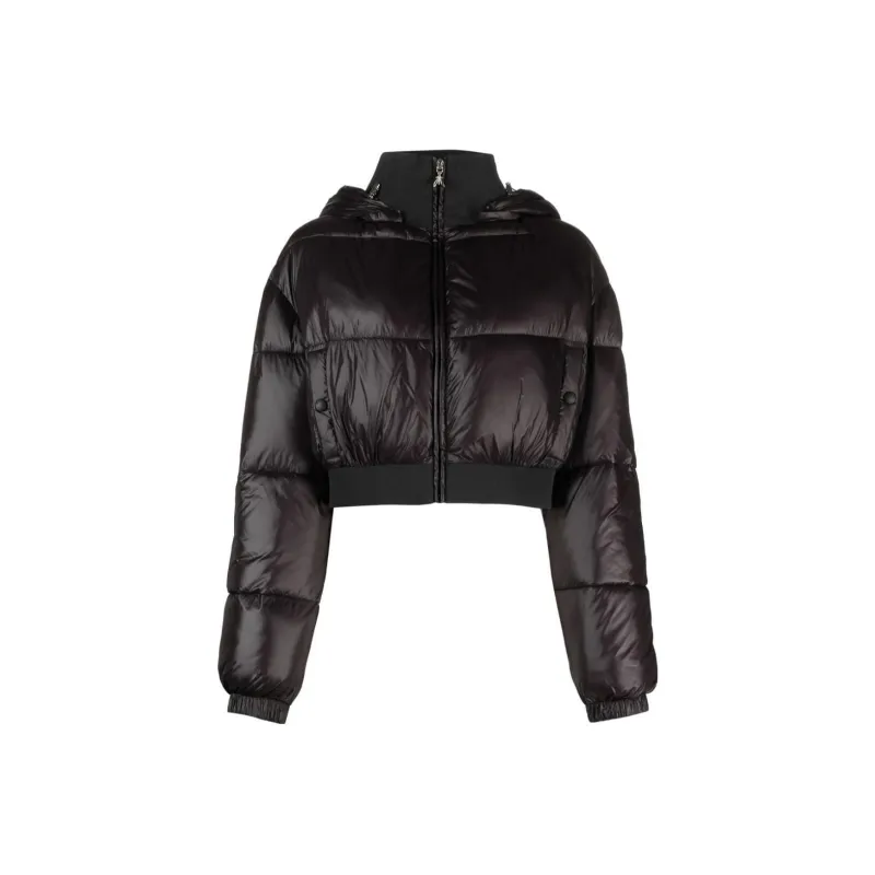 Patrizia Pepe Cropped Hooded Down Jacket-0
