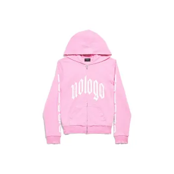 Balenciaga Nologo Zip Up Hoodie