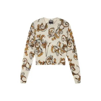 VERSACE JEANS COUTURE Printed Lurex Sweater