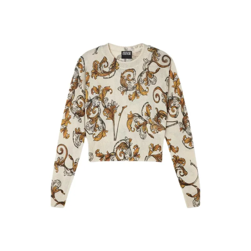 VERSACE JEANS COUTURE Printed Lurex Sweater-0