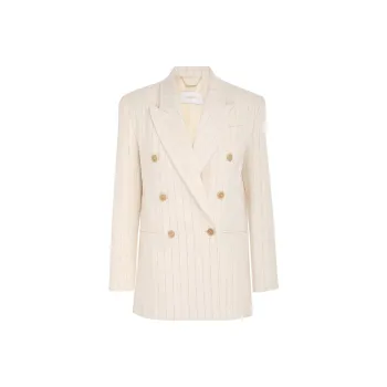 Zimmermann Double Breasted Pinstriped Blazer