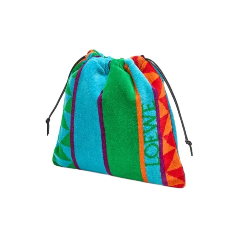 LOEWE Towel Fabric Clutch Trumpets Unisex Multicolor-1