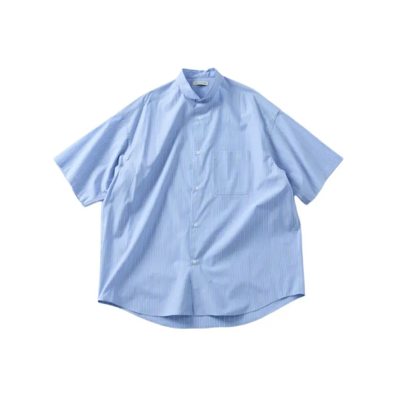 FREAK'S STORE x Fit Shirt Unisex Sax Blue Stripes-0