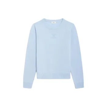 CELINE Crew Neck Sweater In Heritage Cashmere