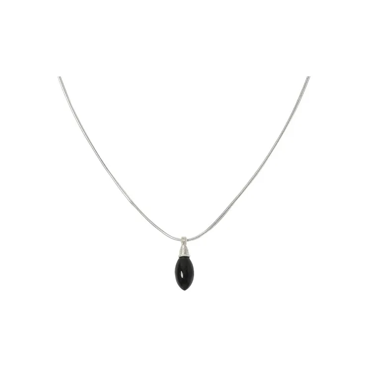 OLIO E ACETO 925 Sterling Silver Necklaces Unisex Black/White-0