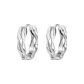 [Suitable for Earlobes]1.2cm Double-Layer Mobius Loop (Entire Piece 999 Fine Silver)