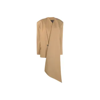 The Attico Scarf embellished Single breasted Blazer