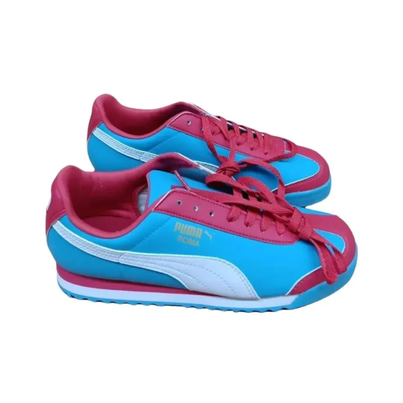 PUMA Roma Basic Cushioning, Wear Resistant Low Top Casual Shoes Men's Blue-1