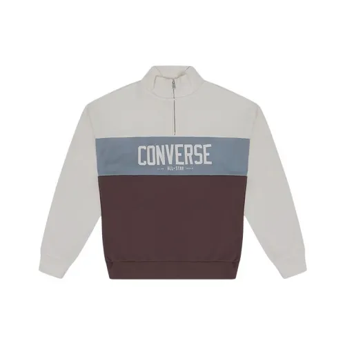 Converse Half Zip Colorblocked Print Pullover