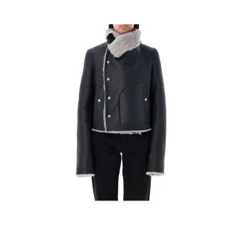 RICK OWENS Press-Stud Fastened Leather Jacket