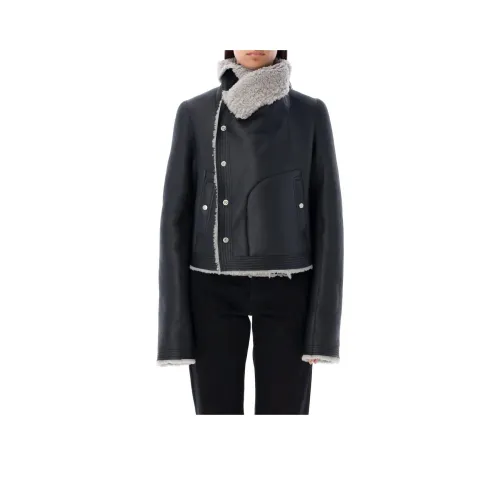 RICK OWENS Press-Stud Fastened Leather Jacket