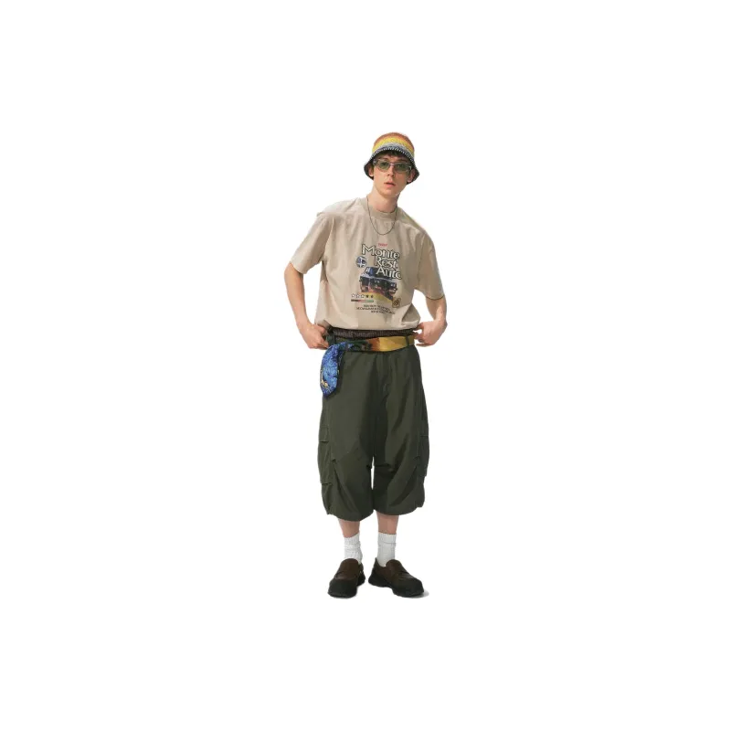 NOTHOMME Monterest Shun Time Wilderness Cargo Shorts Unisex-3