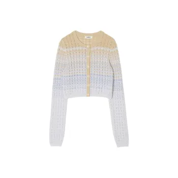 Sandro Zadine Chevron-knit Cardigan