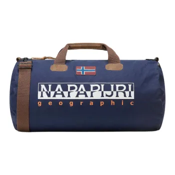 Napapijri Cotton Handbag Travel Bag 48L Unisex Marine Blue