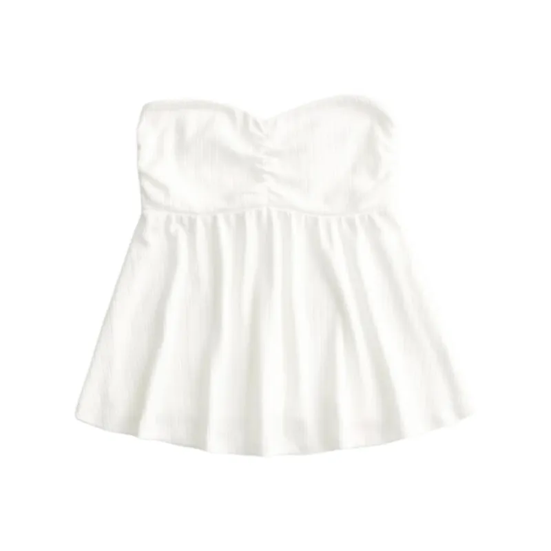 Hollister Strapless Top Women's White-0