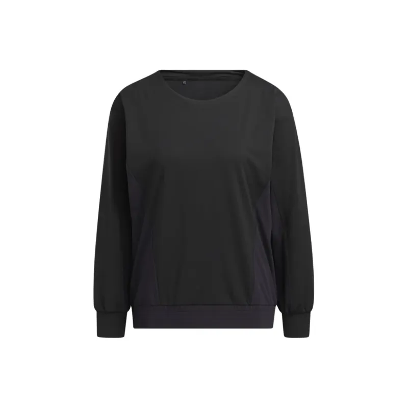 Adidas Go-To Knit Woven Pullover Sweatshirt Women's Black-0