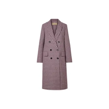 Burberry Coats Women's Burgundy