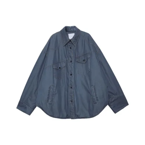 Half Circle Down Jacket Women's Denim Blue