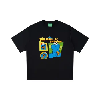 SESAME STREET [Cookie Monster Collection] Short Sleeved T Shirts Unisex