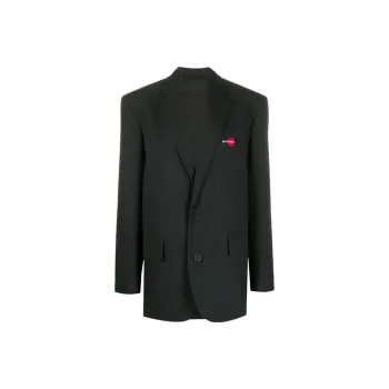 Balenciaga Business Suits Coats Regular Fit Women's Black