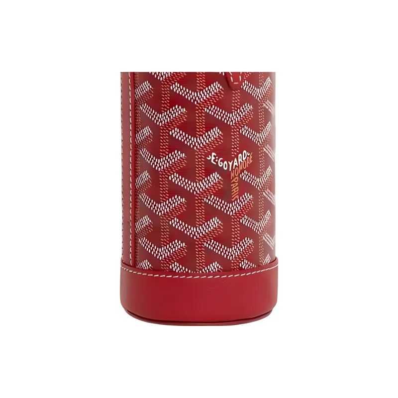 GOYARD YONNE Canvas With Leather Water Bottle Bag Shoulder Bag Crossbody Bag Medium Size Unisex Red-2