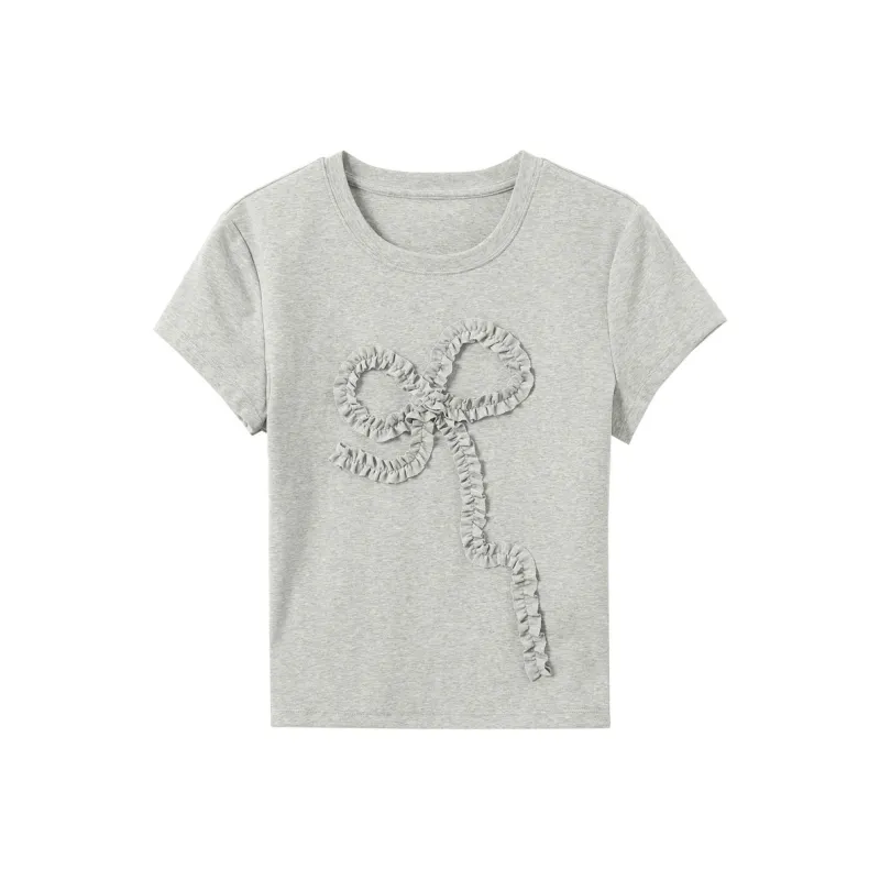 3COLOUR T Shirts Women's Heather Gray-0