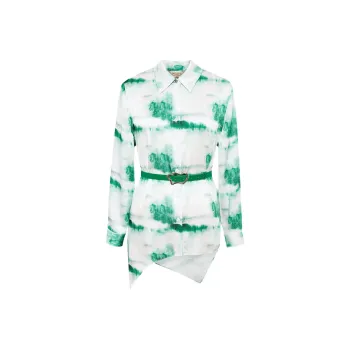 BBLLUUEE Shirt Women's Turquoise Green