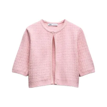 ZARA Knitwear Women's Pink/White