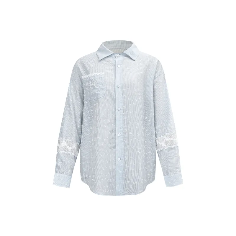 Umoumo Shirts Women's Light Blue-0