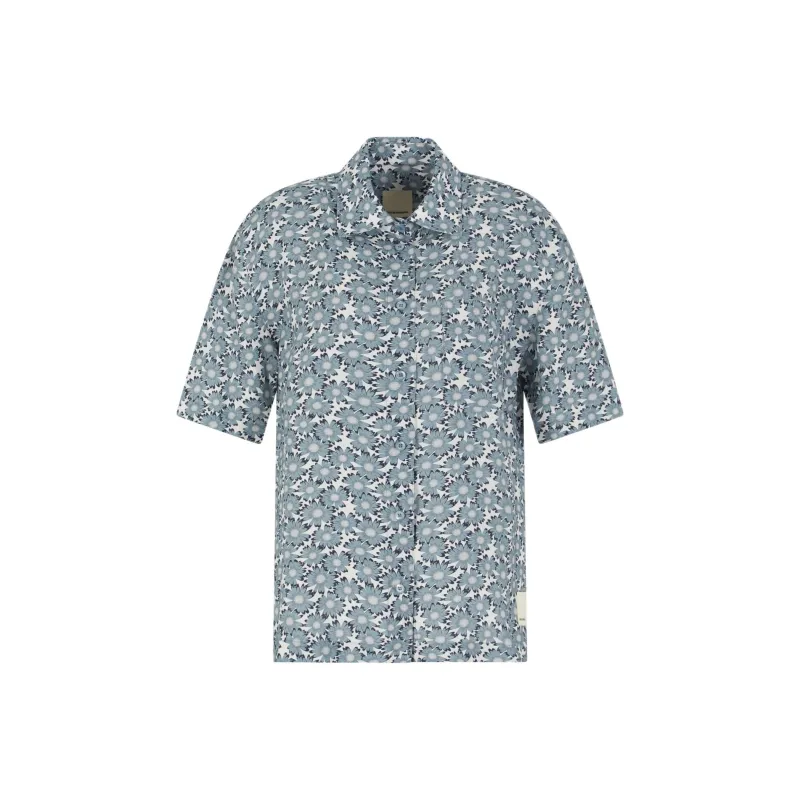 EMPORIO ARMANI Short sleeved Viscose blend Shirt With All over Print From The Peace Capsule Collection-0