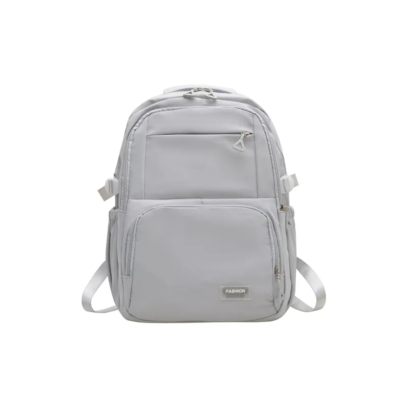 ZOGA Nylon Fabric Backpack Unisex Gray/Black/Orange Red/Green-0