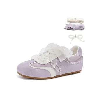 JOSINY Casual Shoes Women's Low Top Ecru/Light Pink/Light Purple