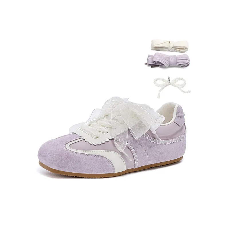 JOSINY Casual Shoes Women's Low Top Ecru/Light Pink/Light Purple-0