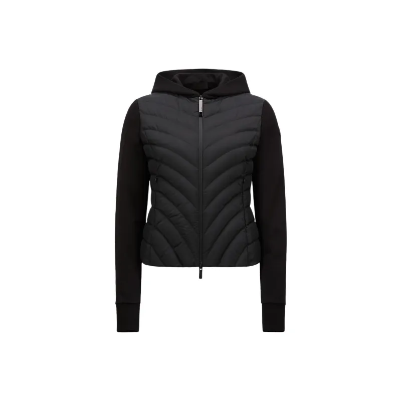Moncler Padded Diagonal Quilted Zip Up Jacket-0