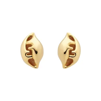 FENDI Brass Earrings Women's Gold