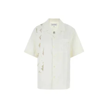 Marine Serre Linen Bowling Shirt