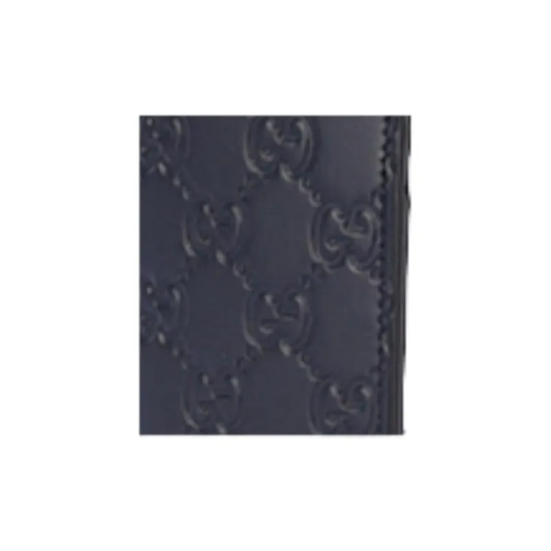 GUCCI Signature Cow Leather Wallet Men's Marine Blue-4