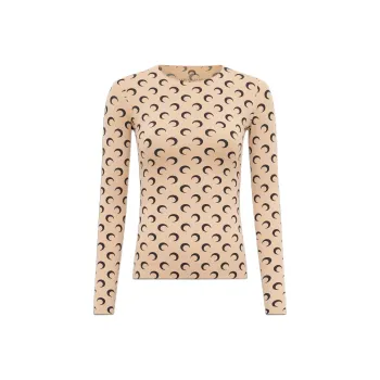 Marine Serre Moon Printed Crewneck T Shirt