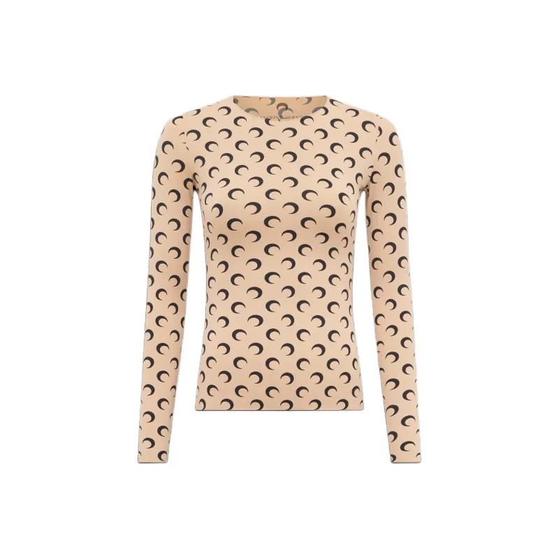 Marine Serre Moon Printed Crewneck T Shirt-0