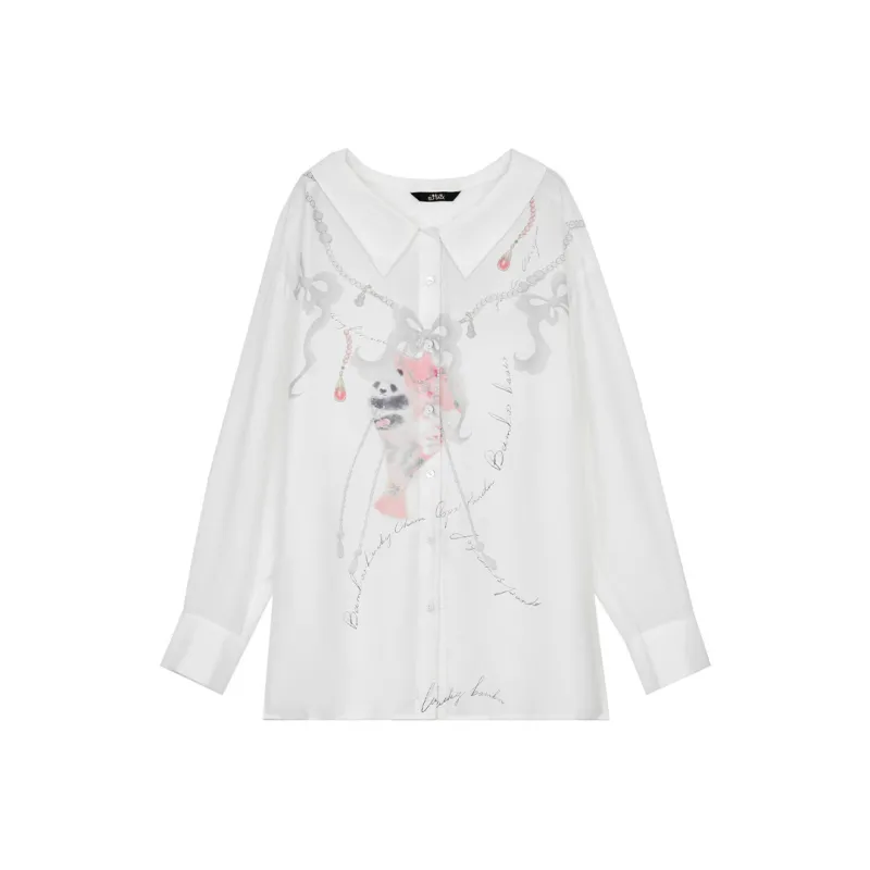 ELF SACK Shirt Women's Panda White-0